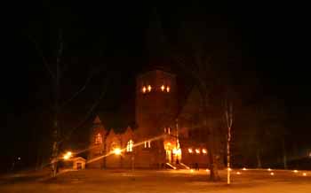 Rosornas Kyrka före Julotta